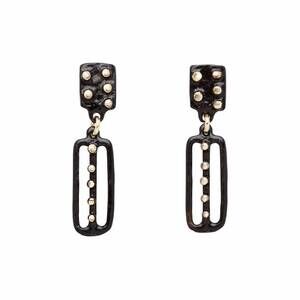 NEW JULIE COHN DESIGN women's kusama earring in black / bronze